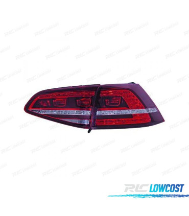 FANALI A LED ROSSO SCURO PER VOLKSWAGEN VW GOLF VII LIMOUSINE 12-17
