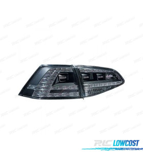 FANALI A LED NERI PER VOLKSWAGEN VW GOLF VII LIMOUSINE 12-17