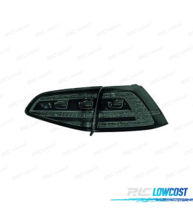 FANALI A LED CROMATI SCURI PER VOLKSWAGEN VW GOLF VII LIMOUSINE 12-17