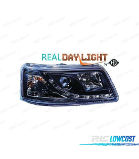 FARI PER VOLKSWAGEN VW T5 MULTIVAN CARAVELLE 03-09 DRL NERO