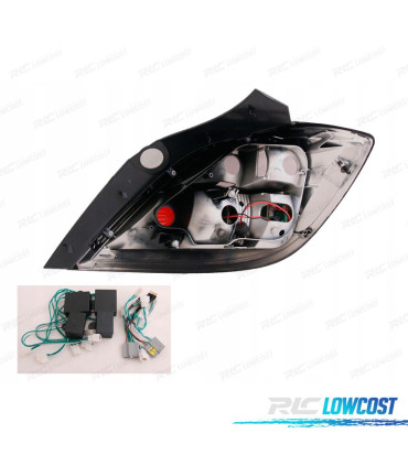 FARI LED PER OPEL ASTRA H 04-09 5 PORTE ROSSO BIANCO LED