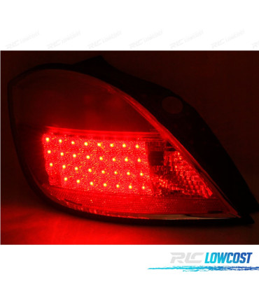 FARI LED PER OPEL ASTRA H 04-09 5 PORTE ROSSO BIANCO LED