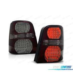 FANALI A LED PER VOLKSWAGEN VW TOURAN 03-10 ROSSO AFFUMICATO A LED