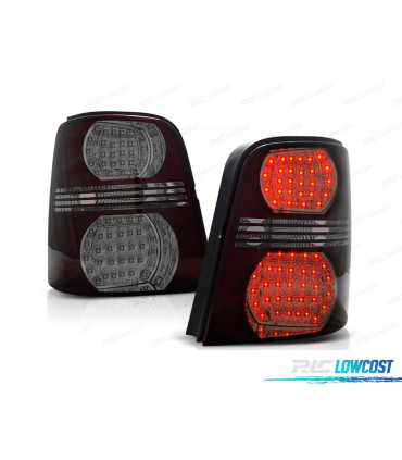 FANALI A LED PER VOLKSWAGEN VW TOURAN 03-10 ROSSO AFFUMICATO A LED