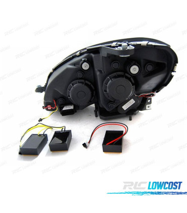 FARI A LED A TUBO LUMINOSO DINAMICO PER MERCEDES W204 07-10 CROMATO