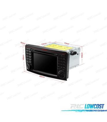RADIO GPS ANDROID 10 PER MERCEDES ML W164 GL X164
