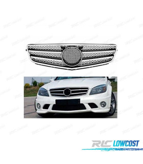 GRIGLIA PER MERCEDES W204 07-11 LOOK AMG CROMO ARGENTO