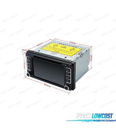 RADIO GPS ANDROID 12 PER TOYOTA COROLLA YARIS VIOS RAV4 PRADO HILUX VERSO