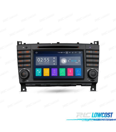 RADIO GPS ANDROID 10 PER MERCEDES W203 04-07 W209 04-06 W463 06-08