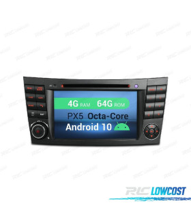 RADIO GPS ANDROID 10 PER MERCEDES CLS W219 05-06 E W211 02-09