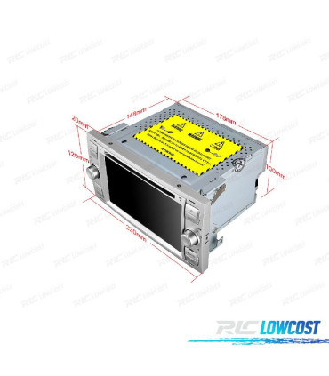 RADIO GPS ANDROID 12 PER FORD FOCUS C-MAX FIESTA GALAXY KUGA MONDEO S-MAX TRANSIT