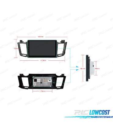 RADIO GPS ANDROID 12 PER TOYOTA RAV4 13-17