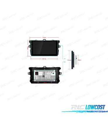 RADIO GPS ANDROID 10 PER TOYOTA COROLLA 07-13