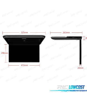 SCHERMO FULL HD PER TETTO DA 19,5"