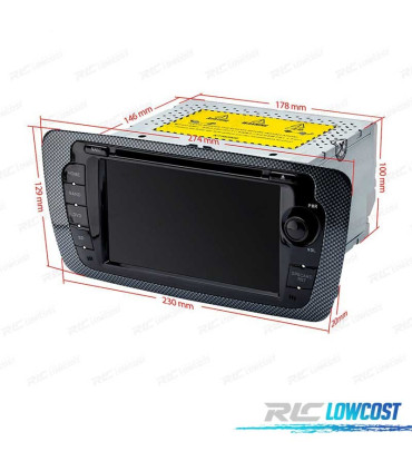 RADIO GPS ANDROID 11 PER SEAT IBIZA 6J 09-13 TOUCHSCREEN