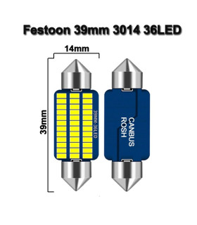 LAMPADINA LED C10W FESTOON 39MM 36LED