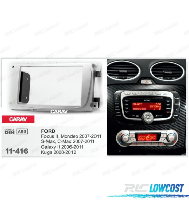 TELAIO NERO RADIO 2-DIN PER FORD FOCUS MONDEO S-MAX C-MAX GALAXY KUGA