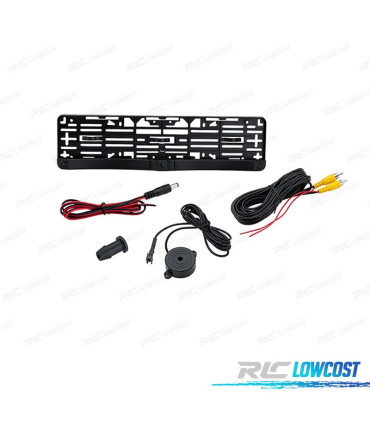 SUPPORTO TARGA CON SENSORI DI PARCHEGGIO PDC CAMERA DI PARCHEGGIO INTEGRATA LUCE LED