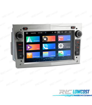 RADIO GPS ANDROID 11 PER OPEL ASTRA H VIVARO ZAFIRA VECTRA CORSA D QUAD CORE GRIGIO CHIARO