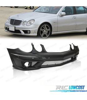 PARAURTI ANTERIORE PER MERCEDES CLASSE E W211 06-09 LOOK AMG CON FENDINEBBIA