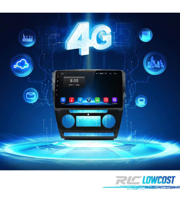 RADIO GPS ANDROID 10 PER SKODA OCTAVIA 08-13 TACTILE HD