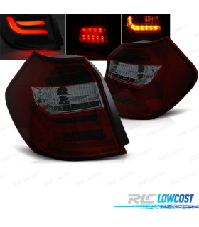 FANALI BMW E81 E87 04-07 ROSSI AFFUMICATI A LED BAR