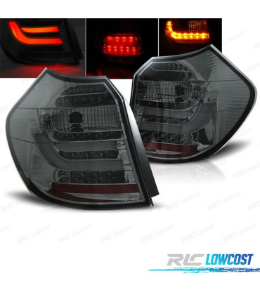 FANALI BMW E81 E87 04-07 DESIGN A BARRA LUMINOSA FUMÉ