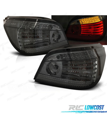 FANALI PER BMW SERIE 5 E60 03-07 LED CELIS FONDO CROMATO SCURO DINAMICI