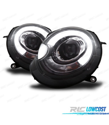 FARI MINI COOPER R56 R57 06-14 TUBE LIGHT FONDO NERO