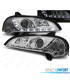 FARI PER OPEL TIGRA 95-03 LUCE DIURNA A LED FONDO CROMATO