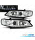 FARI PER OPEL VECTRA B 96-98 ANGEL EYES LED FONDO CROMATO