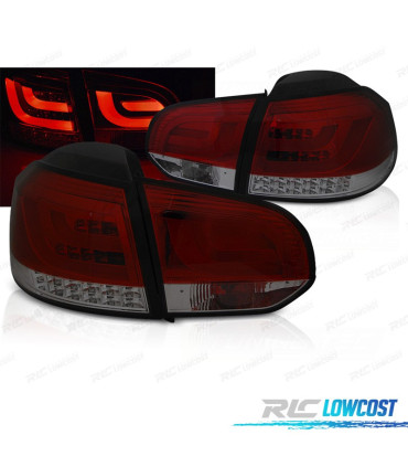 FANALI VOLKSWAGEN VW GOLF 6 08-12 BAR LED ROSSO FUMÉ