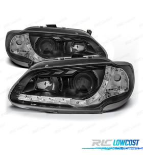 FARI RENAULT MEGANE 96-99 LUCE DIURNA A LED FONDO NERO