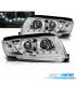 FARI SKODA FABIA 99-07 LUCE DIURNA LED FONDO CROMATO