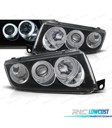 FARI SKODA FABIA 99-07 ANGEL EYES FONDO NERO