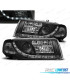 FARI SKODA OCTAVIA 01-04 LUCE DIURNA LED FONDO NERO