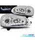 FARI VOLKSWAGEN VW GOLF MK5 03-08 LUCE DIURNA LED FONDO CROMATO