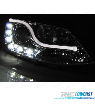 FARI TRU DRL PER VOLKSWAGEN VW JETTA VI 11-14 CROMATI