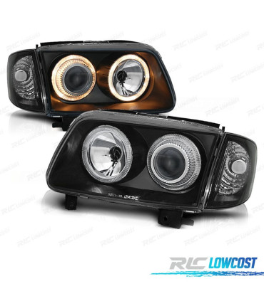 FARI VOLKSWAGEN VW POLO 6N2 99-01 ANGEL EYES FONDO NERO