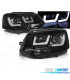 FARI VOLKSWAGEN VW TRANSPORTER T5 10-15 TUBE LIGHT FONDO NERO