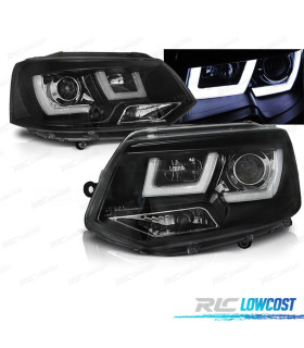 FARI VOLKSWAGEN VW TRANSPORTER T5 10-15 TUBE LIGHT FONDO NERO