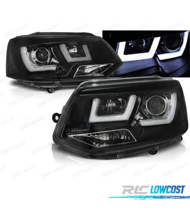 FARI VOLKSWAGEN VW TRANSPORTER T5 10-15 TUBE LIGHT FONDO NERO