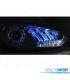 FARI PER VOLKSWAGEN VW GOLF 6 08-12 DRL LUCE CROMATA BLU