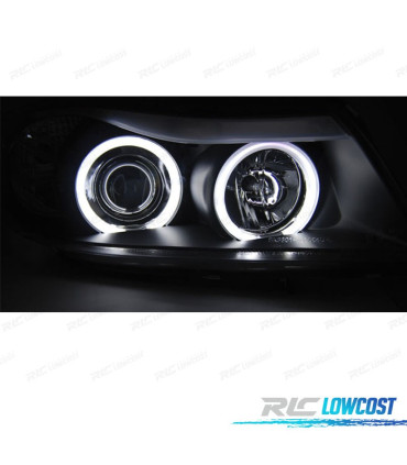 FARI BMW E90 E91 05-08 ANGEL EYES CCFL FONDO NERO