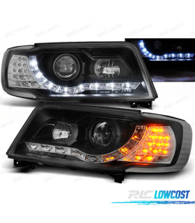 FARI PER AUDI 100 90-94 DAYLIGHT CON FRECCIA LED
