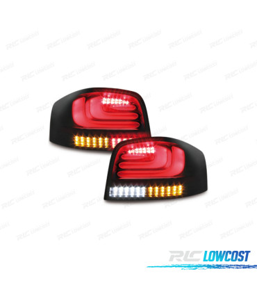 FANALI PER AUDI A3 8P 03-09 CARDNA FULL LED NERO AFFUMICATO