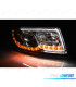 FARI PER AUDI A4 00-04 LUCI A TUBO LED CROMATE