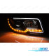 FARI AUDI A4 00-04 LUCI A TUBO LED NERE