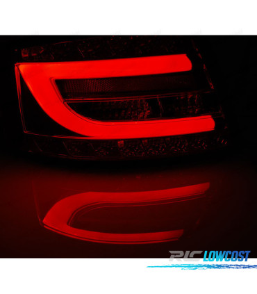 FANALI PER AUDI A6 C6 04-08 SEDAN LED ROSSO AFFUMICATO 7 PIN