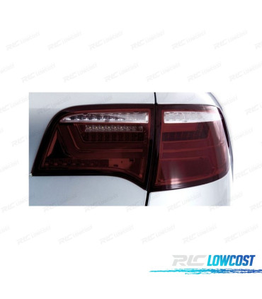 FANALI AUDI A6 4F 04-11 AVANT LED DINAMICI ROSSI FUMÉ